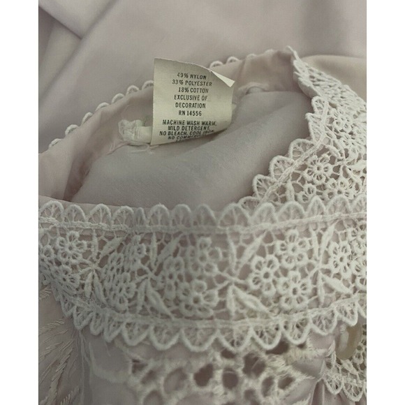 Julie Slumbertogs Womens Size S/P Vintage Satin Lace long Pink Nightgown - Picture 15 of 16